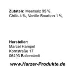Lade das Bild in den Galerie-Viewer, Harzer Chili Salz -mit Vanille-