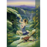 Lade das Bild in den Galerie-Viewer, hexe harz postkarte gruesse