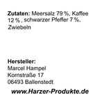 Lade das Bild in den Galerie-Viewer, Harzer Kaffee Salz<br>- mit Pfeffer -
