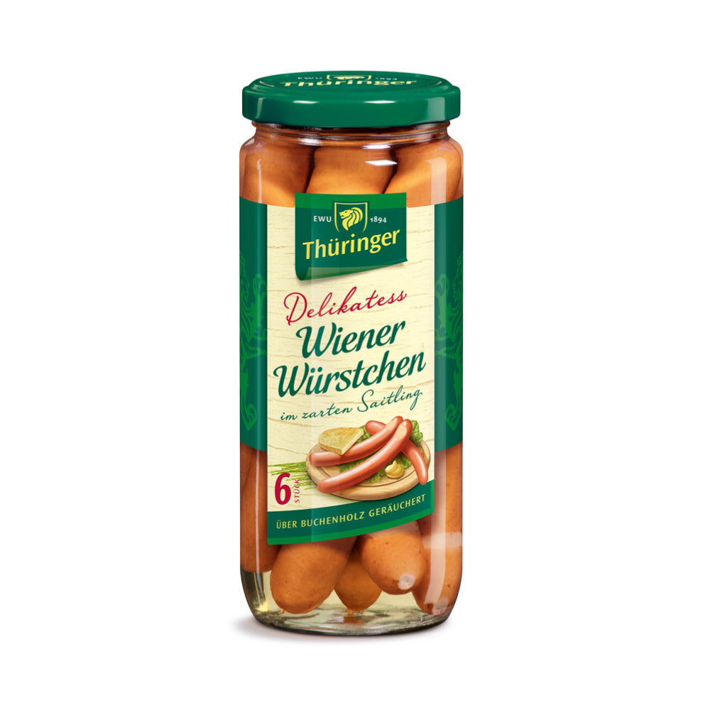 Delikatess Wiener Würstchen von EWU 240 Gramm Glas 6 Stück