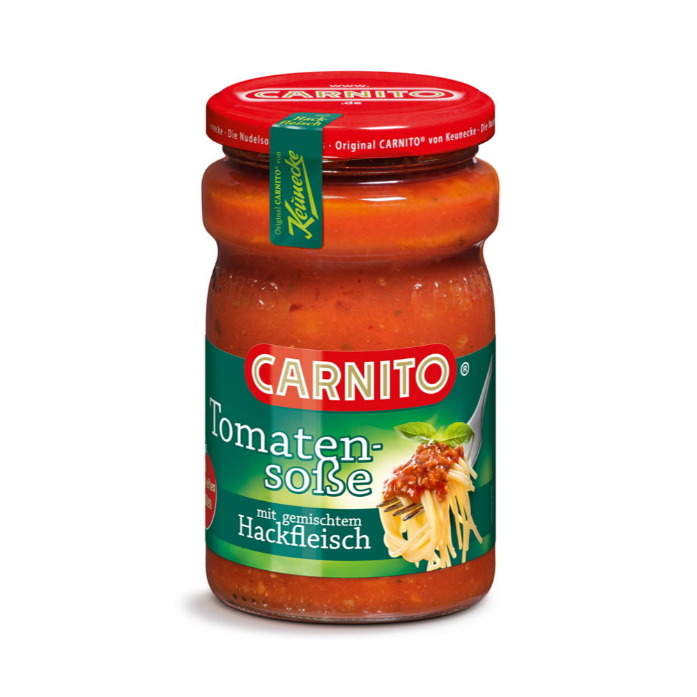 Tomatensosse mit gemischtem Hackfleisch Nudelgericht Nudelsosse Kinder Carnito