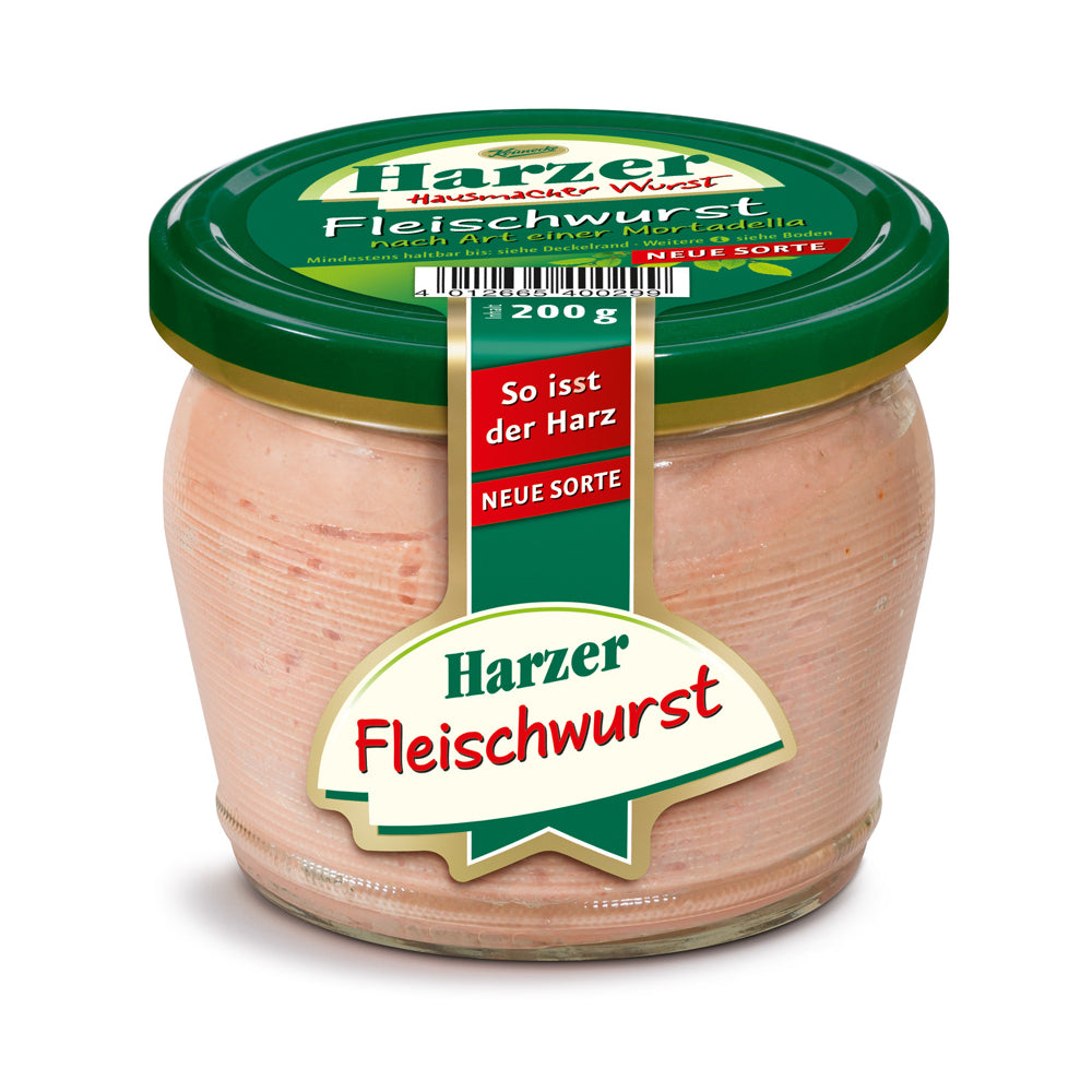 Harzer Fleischwurst / Mortadella von Keunecke 200 Gramm Glas