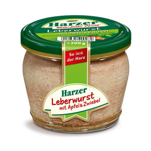 Harzer Leberwurst mit Apfel und Zwiebel von Keunecke 200 Gramm Glas
