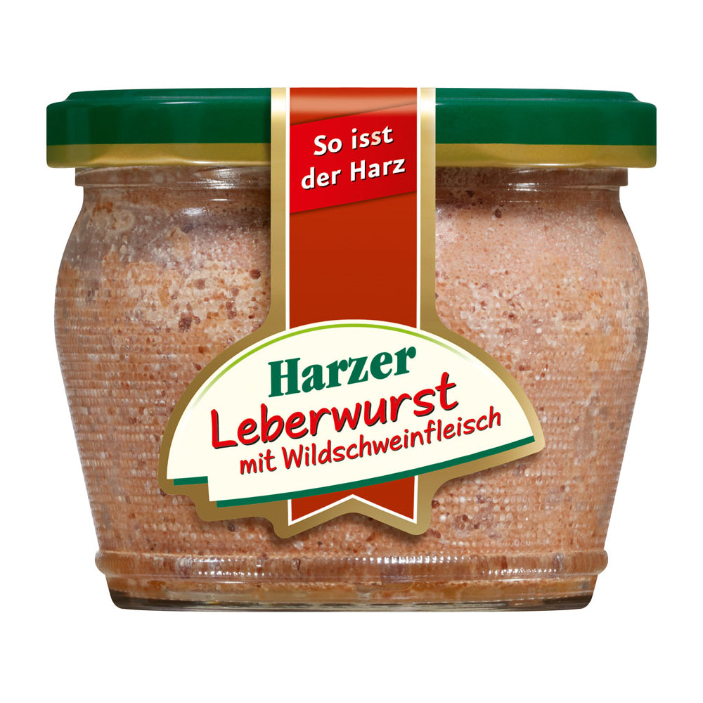 Harzer Leberwurst mit Wildschweinfleisch 200 Gramm Glas