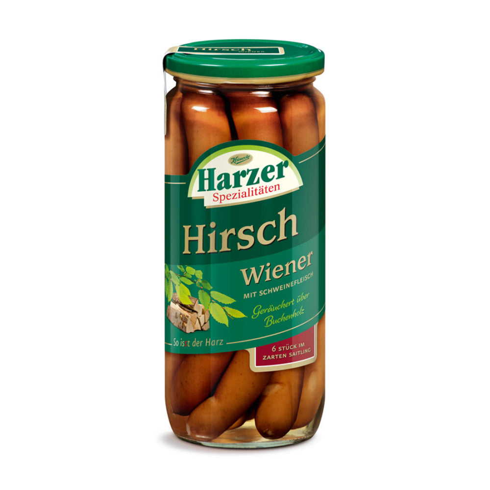 Harzer Hirsch Wiener Würstchen von EWU Thüringer 250 Gramm Glas 6 Stück