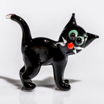 Lade das Bild in den Galerie-Viewer, Glasfigur Glastier Harz Glasmanufaktur Katze

