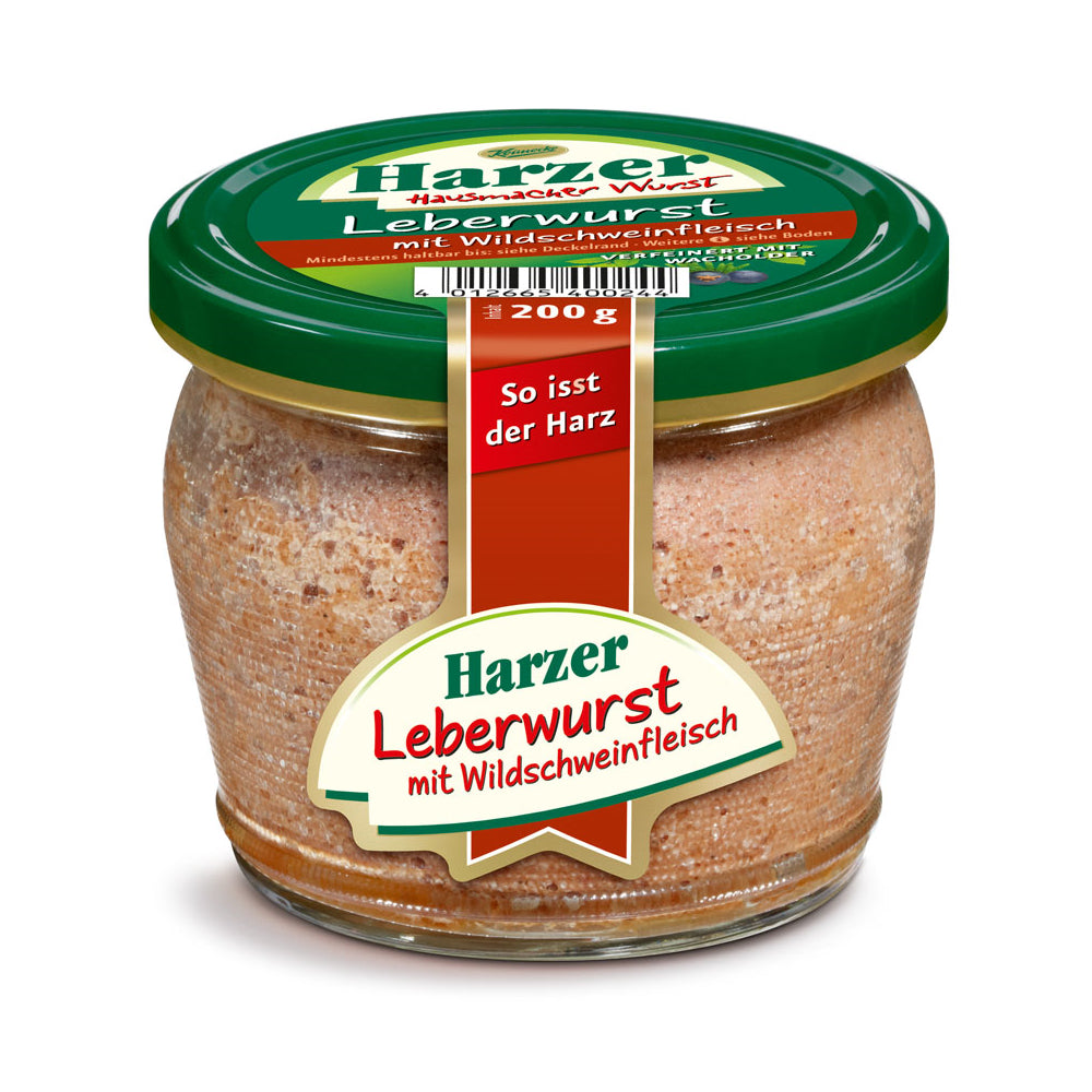 Harzer Leberwurst mit Wildschweinfleisch 200 Gramm Glas