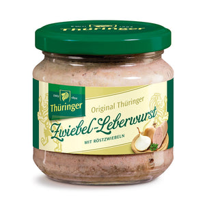 Original Thüringer Zwiebel Leberwurst mit Röstzwiebeln
