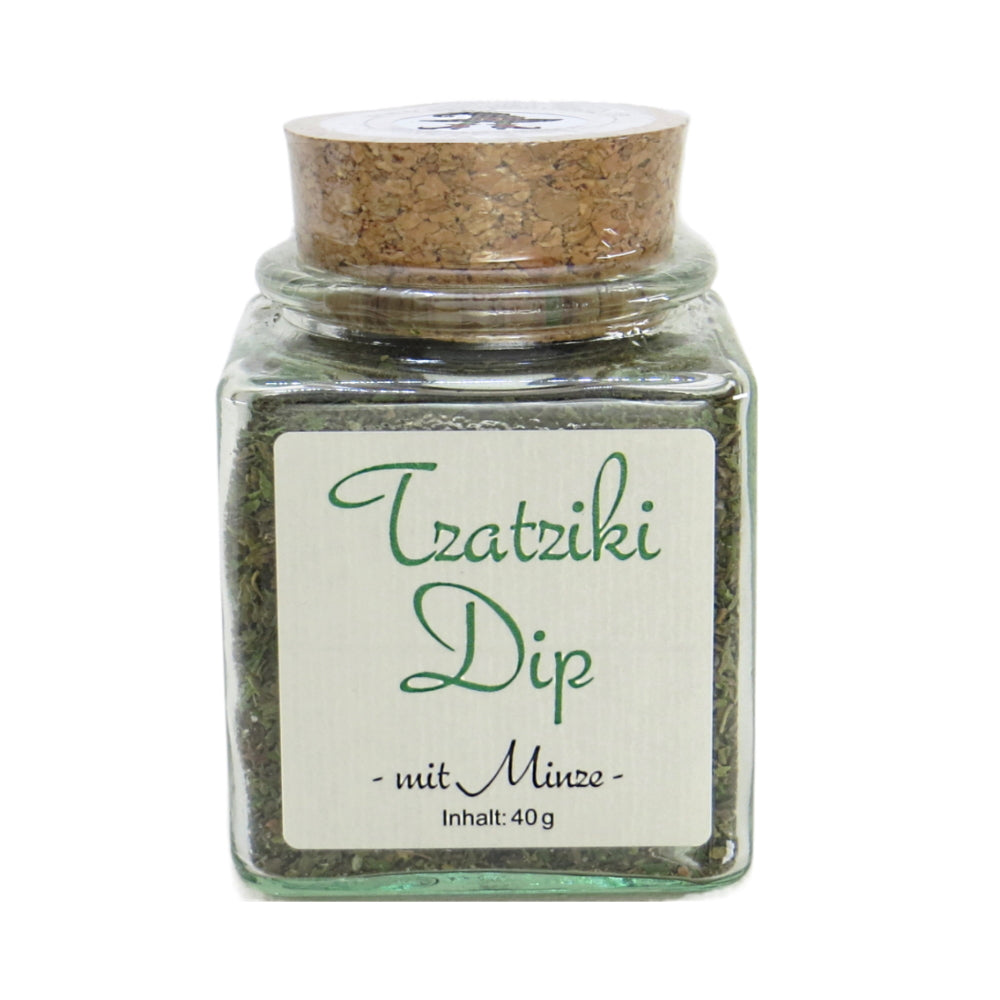 Tzatziki dip mit minze sauce zum anruehren